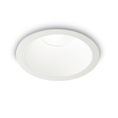 PUKA ROUND LED 20W Stropní podhledové svítidlo bodové, těleso hliník, povrch bílá vnější, bílá vnitřní, krycí sklo čiré, LED 20W, 2250lm, teplá 3000K, UGR<19, 230V, IP20, tř.2. rozměry d=120mm, h=105mm.