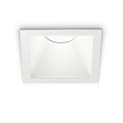 PUKA SQUARE LED 1x10W Stropní, podhledové svítidlo bodové, těleso hliník, povrch lak bílá mat, krycí sklo čiré, LED 1x10W, teplá 3000K, 720lm, 230V, IP20, tř.2. rozměry 84x84x120mm