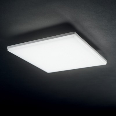 GLINDE SQ 20W, IP65 Venkovní stropní svítidlo, čtvercové, těleso hliník, povrch bílá, difuzor plast opál, LED 20W, 1550lm, teplá 3000K/neutrální 4000K, 230V, do kupoelny IP65, tř.1, rozměry 300x300x50mm.