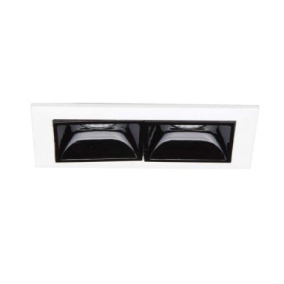 GETINGEN RC 6W Stropní podhledové bodové buňkové svítidlo, těleso hliník, povrch černá, rámeček bílá, LED 6W, 440lm/teplá 3000K, 500lm/neutrální 4000K, UGR<19, Ra80, 230V, IP20, tř.2, rozměry 740x480x450mm.