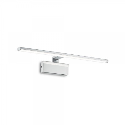 MAJA Nástěnné svítidlo nad zrcadlo, těleso kov, povrch chrom, difuzor plast opál, LED 12W, 1020lm, teplá 3000K, RA80, 230V, IP20, tř.1, rozměry 510x150x90mm