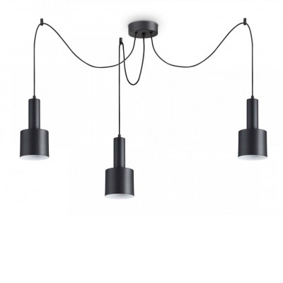 HAGENEST HL III Závěsné svítidlo, základna kov, povrch černá mat, pro žárovku 3x60W, E27, 230V, IP20, tř.2, rozměry d=600m, závěsný kabel l=2300mm, lze zkrátit.
