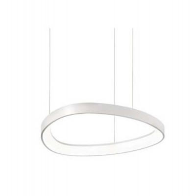 HAMR HL Závěsné svítidlo, těleso kov, povrch bílá, difuzor plast opál, LED 47W, 4950lm, teplá 2700K, 230V, IP20, tř.1, rozměry d=610mm, vč závěs lanka l=1515mm, lze zkrátit.
