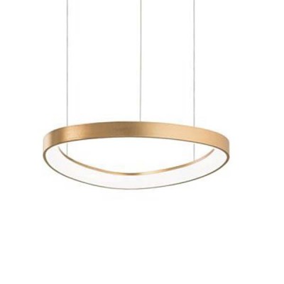 HAMR HL Závěsné svítidlo, těleso kov, povrch mosaz, difuzor plast opál, LED 36W, 4000lm, teplá 2700K, 230V, IP20, tř.1, rozměry d=425mm, vč závěs lanka l=1525mm, lze zkrátit.