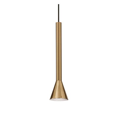 RENUNTIO HL 7W Závěsné svítidlo, lustr, těleso kov, povrch mosaz, LED 7W, 500lm, teplá 3000K, 230V, IP20, tř.2, rozměry d=60mm, h=255mm, vč závěs kabelu l=2430mm, lze zkr.