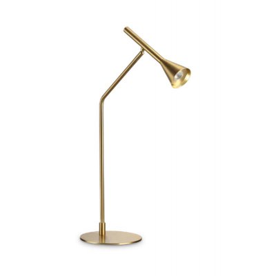 RENUNTIO TL 6,5W Stolní lampa, nastav. směr svícení, materiál kov, povrch mosaz, LED 6,5W, 500lm, teplá 3000K, dotyk. stmívání, 230V, IP20, tř.2, rozměry d=190mm, h=655mm.