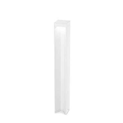 FISER FL 11W IP54 Sloupkové venkovní svítidlo, těleso hliník, povrch bílá, krycí sklo čiré, LED 11W, 1150lm, teplá 3000K, IP54, tř.1, rozměry 85x650mm, svítí dolů.