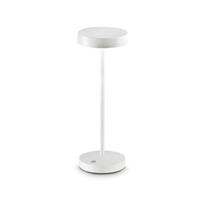 ULZED 2W, IP54 Stolní venkovní lampa, těleso hliník, povrch bílá/černá/kávová, difuzor plast opál, LED 2W, 230lm, teplá 3000K, nabíjení USB-C, výdrž cca 4 hodiny, baterie 3,7V, IP54, rozměry d=120mm, h=320mm.