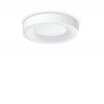 RESEDA 25W Stropní přisazené svítidlo, těleso hliník, povrch bílá, difuzor plast opál, LED 29W, 2650lm, teplá 3000K, 230V, IP20, tř.2, rozměry d=600mm, h=50mm.