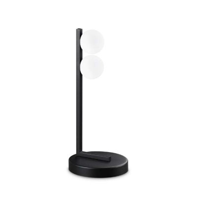 KARTZ TL 6W Stolní lampa, základna kov, barva černá/bílá/mosaz,difuzor plast opál, LED 6W, 500lm, teplá 3000K, 230V, IP20, tř.2, rozměry d=150mm, h=350mm.