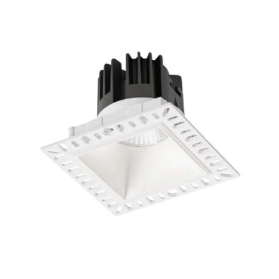 PUKAS SQ 11W Stropní podhledové svítidlo bodové bezrámečkové, těleso hliník, povrch bílá, LED 11W, 950lm, teplá 3000K, Ra90, 230V, IP40, rozměry 100x100x77mm.