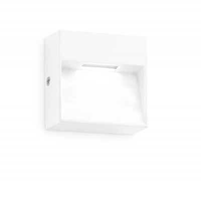 REPET SQ 1,5W IP65 Nástěnné venkovní svítidlo, těleso hliník, povrch bílá, dif plast, LED 1,5W, 160lm, teplá 3000K, 230V, IP65, tř.2, rozměry 100x100x30mm, svítí dolů.