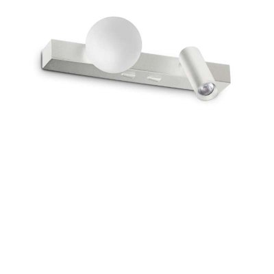 KARTZ WL 6W Nástěnné svítidlo, nast. směr svícení, těleso kov, povrch bílá, LED 6W, 600lm, teplá 3000K, 230V, IP20, tř.2, rozměry 216x95x90mm, vč vypínače na tělese.