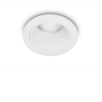 INGOL 9W Podhledové zápustné svítidlo, těleso hliník, povrch bílá, LED 12W, 1200lm, teplá 3000K, vyzař. úhel 25°, Ra90, 230V, IP20, tř.2, rozměry d=49mm, h=110mm.