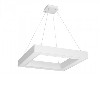 DEBELO HL 60W, TUYA-Z Závěsné svítidlo, kov, bílá, dif plast opál, LED 60W, 4200lm, smart TUYA, Matter, Zigbee 3.0, dálk ovl. (souč.) nebo tel.  CCT nast teplá 2700K-denní 6500K, stmív 230V, 800x800mm, záv l=1200mm