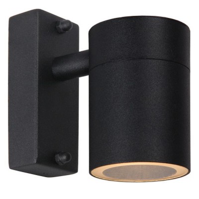 ALIRATE LED DWN 1x5W GU10 Nástěnné venkovní svítidlo, těleso kov, povrch lak černá mat, difuzor sklo mat, LED 1x5W, GU10, teplá 2700K, 350lm, 230V, IP44, tř.1. rozměry 63x120x115mm, vč.sv.zdr.