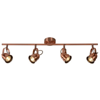 ARDIFCE LED 4x5W GU10 Stropní svítidlo, nastavitelný směr svícení, základna kov, těleso kov, povrch lak měď antická zašlá, LED 4x5W, GU10, teplá 2700K, 350lm, 230V, IP20, tř.1. rozměry 745x90x180mm, vč.sv.zdr.