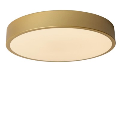 CHEILA 24W Stropní svítidlo, těleso plast zlatá, difuzor plast opál, LED 24W, teplá 2700K, 1800lm,  stmív. STEP, 230V, IP20, tř.1, rozměry d=395mm, h=50mm.