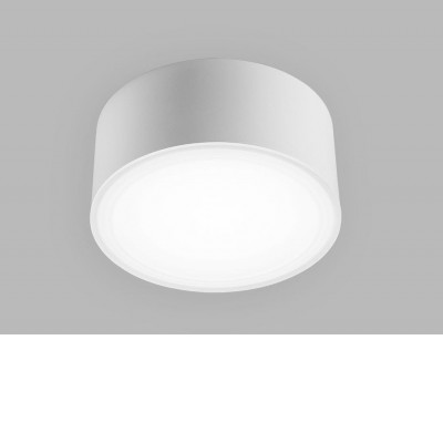 PUBLI 12W CCT DALI/PUSH Stropní, přisazené svítidlo, těleso kov, povrch bílá, dif plast opál, LED 12W, přepín. CCT teplota teplá 3000K-neutrální 4000K, stmív. DALI/PUSH, vyzař. úhel 160°, 230V, IP20, rozměry d=150mm, h=72mm