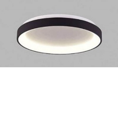 LEGNICA C 38W Casambi Stropní přisazené svítidlo, těleso hliník, povrch černá, difuzor plast opál, LED 38W, 2660lm, TW nast. teplota CCT teplá 3000K-neutrální 4000K, stmív. Casambi, 230V, IP20, rozměry d=480mm, h=60mm.