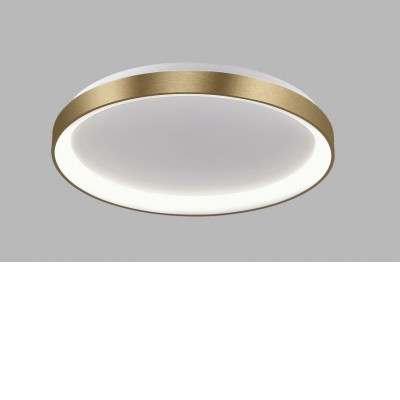 LEGNICA C LED 20W CCT Stropní přisazené svítidlo, těleso hliník, povrch zlatá, dif plast opál, LED 20W, 1400lm, přepín. CCT teplá 2700K/3000K/neutr. 4000K, Ra90, 230V, IP20, rozměry d=280mm, h=60mm.