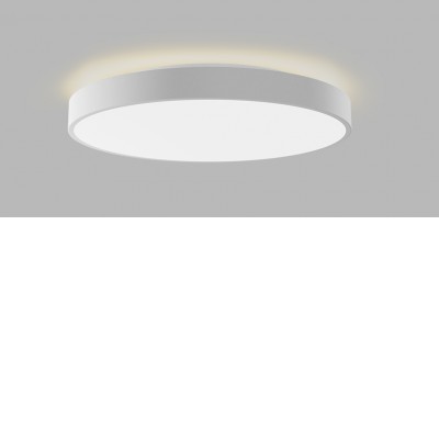 ROPOVO 80+12W DALI TW Stropní svítidlo, hliník, bílá, dif plast opál, LED 80W+12W, 6900lm, TW nast. teplota CCT teplá 3000K- neutrální 4000K, stmív. DALI, Ra90, 230V, IP20, rozměry d=800mm, h=90mm, svítí nahoru/dolů