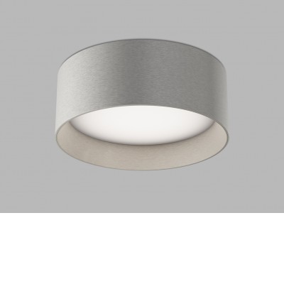 PROM 20-25W TRIAC Stropní svítidlo, hliník, povrch nikl, dif plast opál, přepín. LED 20-25W, 1800-2250lm, teplá 2700K, stmívání TRIAC, UGR<19, Ra90, 230V, IP20, rozměry d=210mm, h=80mm