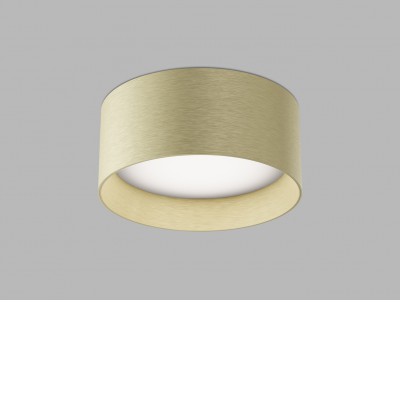 PROM 20-25W TRIAC Stropní svítidlo, hliník, zlatá, dif plast opál, přepín. LED 20-25W, 1800-2250lm, teplá 2700K, stmívání TRIAC, UGR<19, Ra90, 230V, IP20, rozměry d=210mm, h=80mm