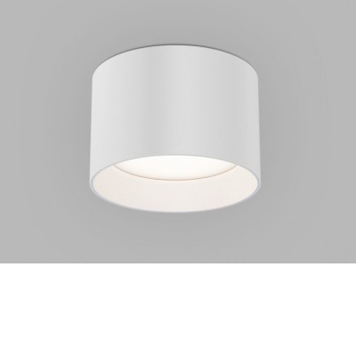 PROM 15W DALI Stropní svítidlo, hliník, bílá, dif plast opál, LED 15W, 1350lm, TW nast. teplota CCT  teplá 3000K-neutr. 4000K, dle provedení stmív. DALI, Ra90, 230V, IP20, rozměry d=120mm, h=64mm.