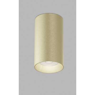 PORTIA 8W Stropní, bodové svítidlo, těleso kov, povrch zlatá, LED 8W, 720lm, teplá 2700K, vyzař. úhel 38°, Ra90, 230V, IP20, rozměry d=75mm, h=95mm