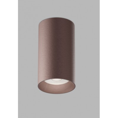 PORTIA 8W Stropní, bodové svítidlo, těleso kov, povrch kávová, LED 8W, 720lm, teplá 2700K, vyzař. úhel 38°, Ra90, 230V, IP20, rozměry d=75mm, h=95mm