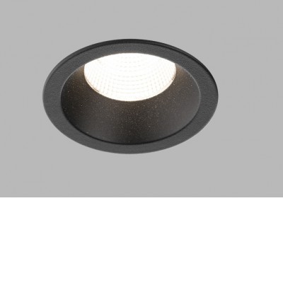 GOGO B 9W CCT IP44 Stropní podhledové bodové svítidlo, těleso hliník, černá/bílá, LED 9W, 735lm, nast. teplota CCT teplá 3000K-neutrální 4000K, stmív. dle typu, vyzař. úhel 60°, UGR<19, Ra90, 230V, do koupelny IP44, rozměry d=82mm, h=52mm.