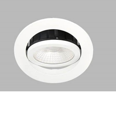 JAWORR 2W/B Podhledové, stropní svítidlo, nastavitelný směr svícení, těleso hliník, povrch bílá/černá, LED 8W, 735lm, teplá 3000K/neutrální 4000K, stmívání DALI/PUSH-DIM dle typu, 230V, do koupelny IP65, rozměry d=80mm, h=30mm.