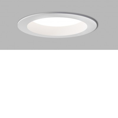 DANOST 25W CCT IP54 Stropní podhledové svítidlo, hliník, bílá, LED 25W, 2825lm, nast. teplota CCT teplá 3000K-neutrální 4000K, vyzař. úhel 90°, Ra80, 230V, IP54, rozměry d=190mm, h=53mm.