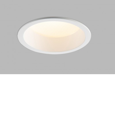 CAV 15W IP44 TRIAC Stropní podhledové bodové svítidlo, těleso hliník, povrch bílá, LED 15W, 1500lm, teplá 3000K, Ra90, stmív. TRIAC, 230V, IP44, rozměry d=136mm, h=56,5mm.