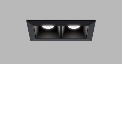 CERGY 4W/10W CCT Podhledové zápustné svítidlo, těleso hliník, povrch černá, rámeček bílá/černá, LED 2x2W/5x2W, přepín CCT teplota teplá 3000K-neutrální 4000K, stmív. dle typu, Ra90, UGR<19, 230V, IP20, rozměry dle typu.