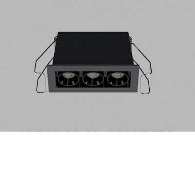 VENLOS 6W CCT DALI/PUSH Podhledové bodové svítidlo, hliník, rámeček černá, buňky černá, LED 6W, 480lm, přepín CCT teplá 2700K/3000K/neutr 4000K, stmív, DALI/PUSH, Ra90, UGR<19, 230V, IP20, rozměry 69x40x31mm.