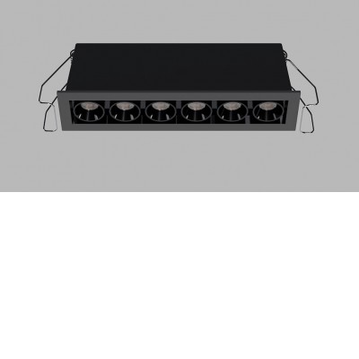 VENLOS 10W TW CCT DALI Podhledové bodové svítidlo, hliník, rámeček černá, buňky černá, LED 10W, 800lm, TW nast. teplota CCT teplá 2700K-neutr 4000K, stmív, DALI, Ra90, UGR<19, 230V, IP20, rozměry 126x40x31mm.