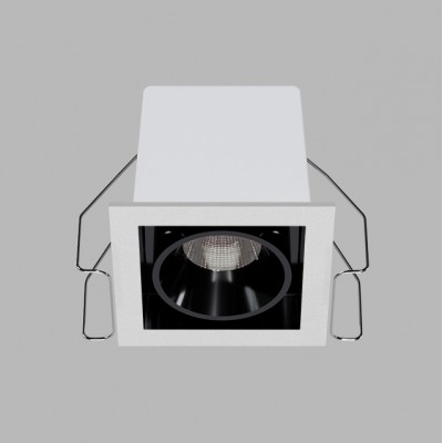 VENLOS 5W CCT TRIAC Podhledové bodové svítidlo, hliník, rámeček bílá, buňky černá, LED 5W, 400lm, přepín CCT teplá 2700K/3000K/neutr 4000K, stmív. TRIAC, Ra90, UGR<19, 230V, IP20, rozměry 62x62x50mm