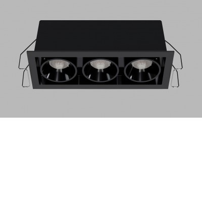 VENLOS 15W TW CCT DALI Podhledové bodové svítidlo, hliník, rámeček černá, buňky černá, LED 15W, 1200lm, TW nast. teplota CCT teplá 2700K-neutr 4000K, stmív. DALI, Ra90, UGR<19, 230V, IP20, rozměry 153x62x50mm