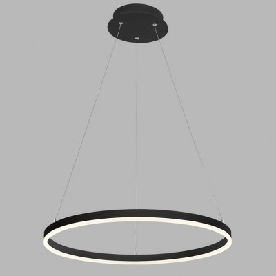 CHATOU S Závěsné svítidlo, hliník, černá, difuzor plast opál, LED 62W, 5540lm, přepín teplota CCT teplá 3000K/neutr 4000K, stmív DALI/PUSH, 230V, IP20, tř.1, rozměry d=800mm, vč závěsu l=1200mm lze zkrátit