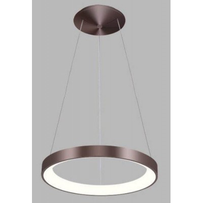 LEGNICA S Závěsné svítidlo, hliník, kávová, difuzor plast opál, LED 60W, 4200lm, TW nast. teplota CCT teplá 3000K, neutrální 4000K, stmív. Casambi, 230V, IP20, rozměry d=780mm, vč závěs lanka l=2500mm, lze zkr.