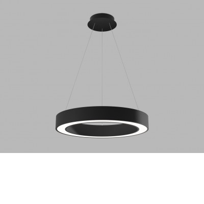 CALAIS SL SU LED 50W, 80W Závěsné svítidlo, hliník, černá, difuzor plast opál, LED 50W, 3900lm, přepínatelná teplota CCT teplá 3000K, neutr 4000K, Ra80, stmív TRIAC, 230V, IP20, rozměry d=600mm, h=85mm, závěs 2500mm