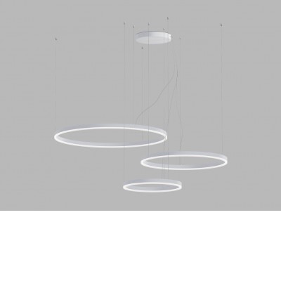 CHATOU HL 136W CCT Zigbee Závěsné svítidlo, kov, bílá, dif plast opál, LED 136W, přepín. CCT teplota teplá 3000K-neutr 4000K, stmív. Zigbee, 230V, IP20, d=400+600+800mm, vč závěs lanka l=2500mm, lze zkr.