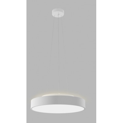 ROPOVO HL 92W CCT Casambi Závěsné svítidlo, hliník, bílá, LED 92W, 6900lm,TW nast. teplota CCT teplá 3000K-neutrální 4000K, stmív, Casambi, 230V, IP20, tř.1, d=800mm, vč závěs lanka l=2500mm, lze zkr, svítí nahoru/dolů.