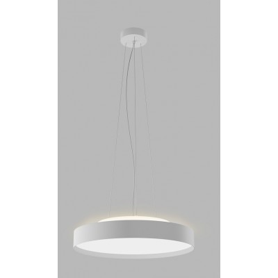TOMAN HL 65W CCT Zigbee Závěsné svítidlo, hliník, bílá, LED 65W, 4875lm, TW nast. teplota CCT teplá 3000K-neutr 4000K, stmív. Zigbee, 230V, IP20, tř.1, rozměry d=600mm, vč závěs lanka l=2500mm lze zkr, svítí nahoru/dolů