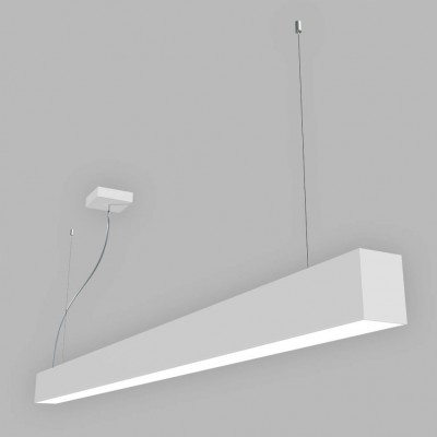 KELONO S/D, LED 32W Závěsné svítidlo, hliník, bílá, dif mikroprisma, LED 32W, 4480lm, nastavitelná teplota CCT-TW teplá 3000K-neutr 4000K, Ra80, stmív CASAMBI, 230V, IP20, rozměry 1200x85x65mm, lank záv 2500mm, sv dolů