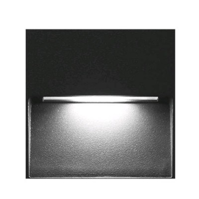 SONOLIA Nástěnné venkovní svítidlo, těleso hliník, povrch černá antracit, LED 3W, 240lm, teplá 3000K, Ra80, 230V, IP54, tř.2, rozměry 100x100x30mm, svítí dolů