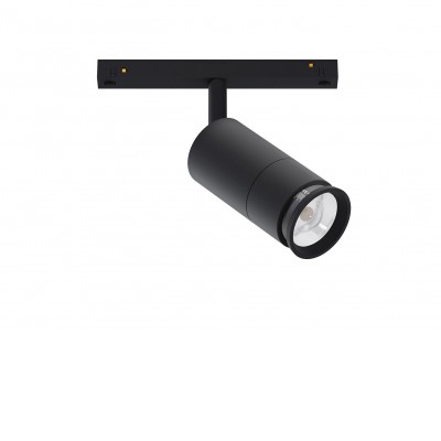 GELEN ZOOM 10W Bodové svítidlo do magnetického systému, nastav. směr svícení, těleso kov, povrch černá, LED 10W, 800lm, teplá 3000K, stmív. DALI, nast. vyzař. úhel 15°-60°, 48V, IP20, rozměry d=55mm, h=120mm