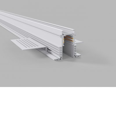 KASEL track RECESSED 48V DALI Podhledová, bezrámečková lišta pro magnetický systém, materiál hliník, povrch bílá, stmívání DALI, 48V, rozměry 57x53mm, l=2000mm.